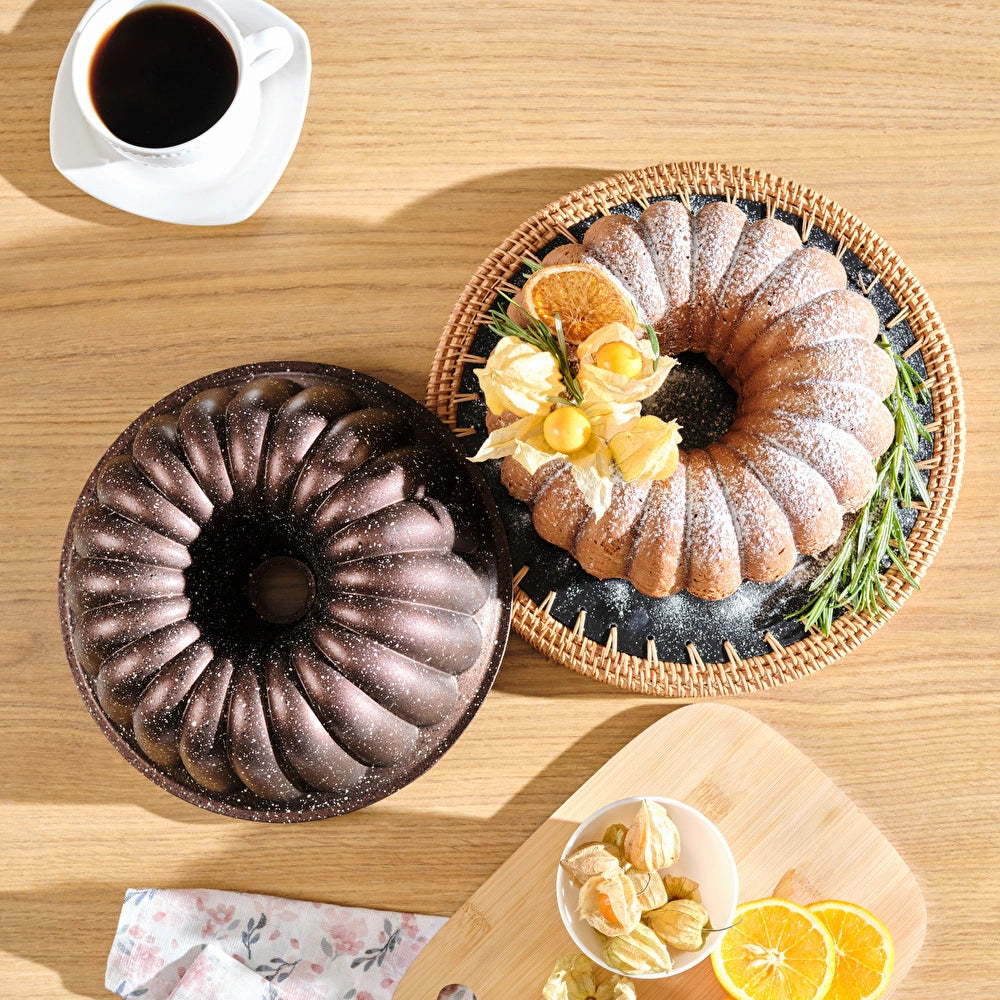 Karaca Cake Pro Lina Brown Cast Cake Mold 25.5 cm – Stylish Cake and Dessert Mold