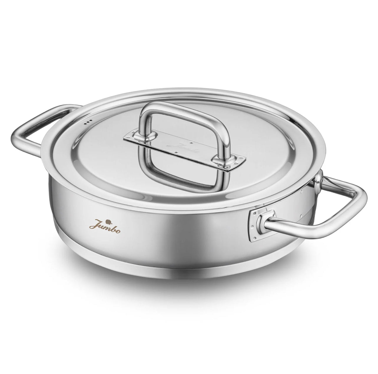 Jumbo Metalix 8 Parça Çelik Tencere Seti – 18/10 Paslanmaz Çelik, İndüksiyon Uyumlu