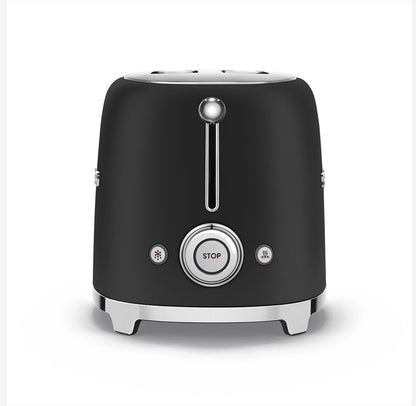 SMEG TSF01BLEU Zwarte Broodrooster – 2 Sneden, Retro 50's Stijl, 950W