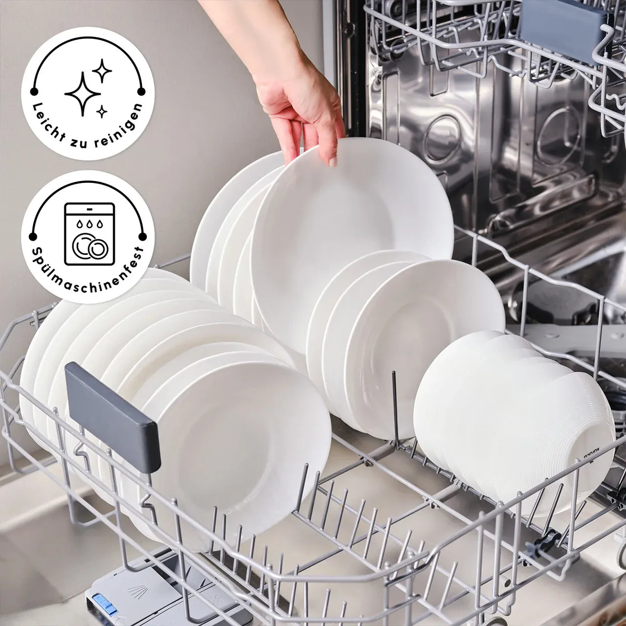 Karaca White Pure Opal Glas 24-delig 6 Personen Serviesset