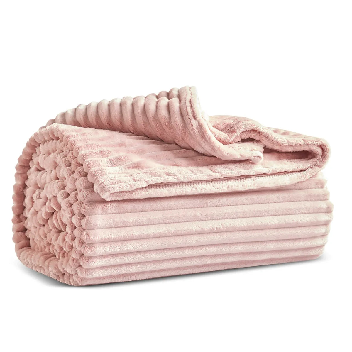 Karaca Ruby Stripe Wellsoft Tweepersoonsdeken – Roze, Zacht en Warm
