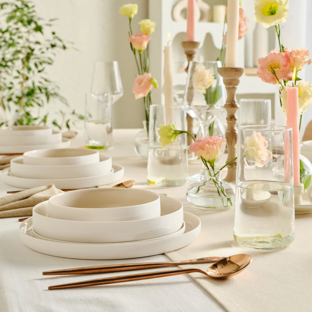 Karaca Earth Collection 24 Parça 6 Kişilik Yemek Takımı – Organik Formlar