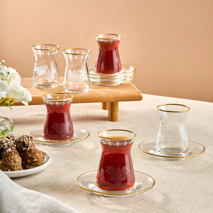 Karaca Gent 12 Piece Tea Set for 6 People – Gold