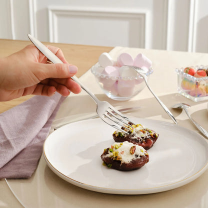 Karaca Elegance Novara 84-delige 12-persoons vork-lepel-mes set – 18/10 roestvrij staal