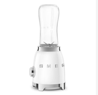 SMEG PBF01WHEU White Personal Blender – 300W, Compact Smoothie Blender with 600ml Tritan Bottle
