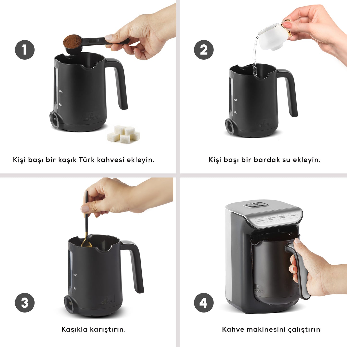 Karaca Hatır Köz Türk Kahve Makinesi Galaxy Gray – Köz Tadında Bol Köpüklü Kahve Deneyimi