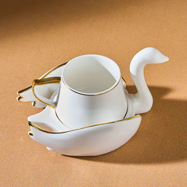 Karaca Schwan 6-persoons koffiekopjesset Porselein