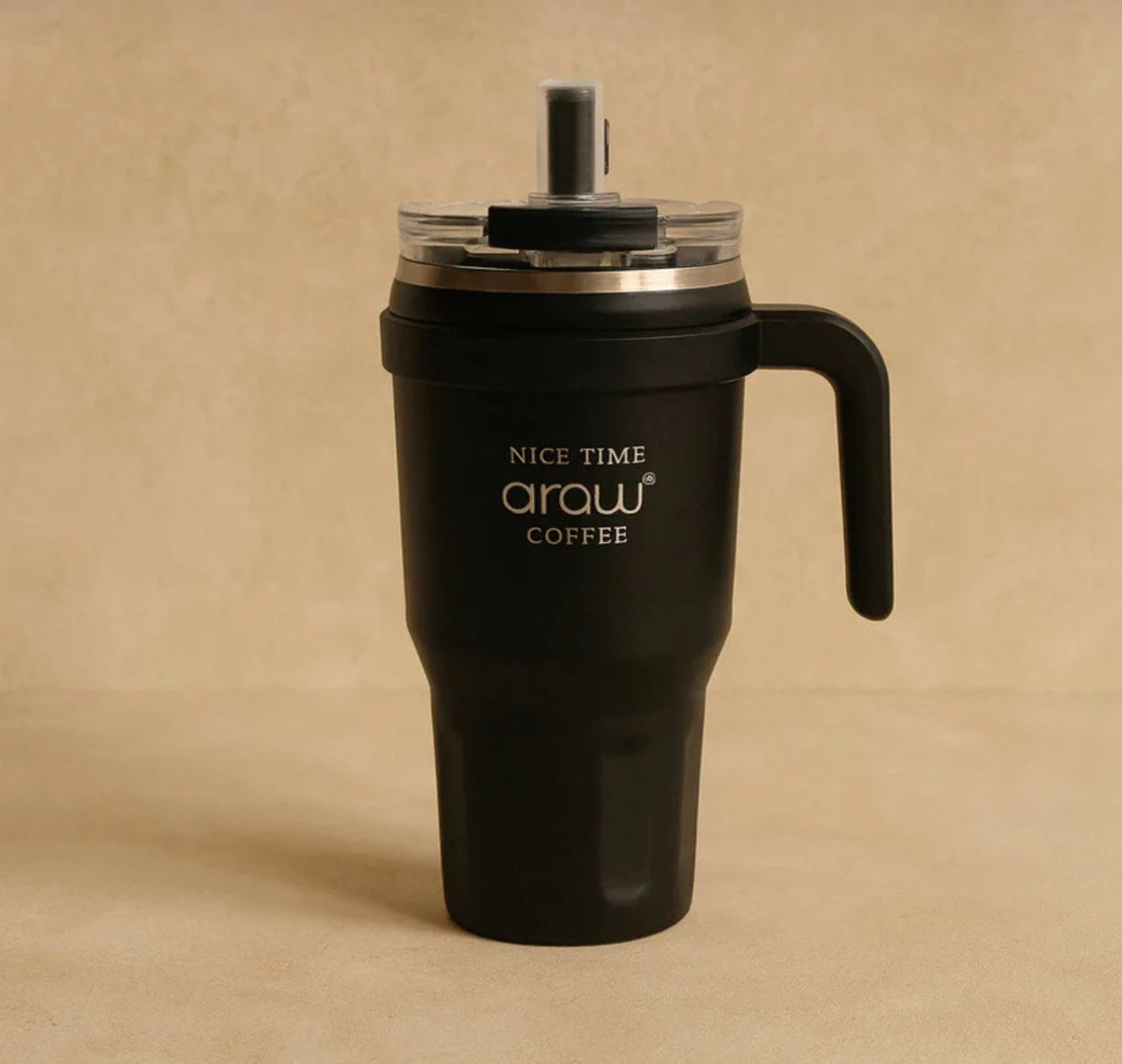 AROW Thermos Cup Flask with Handle and Straw – 1000 ml