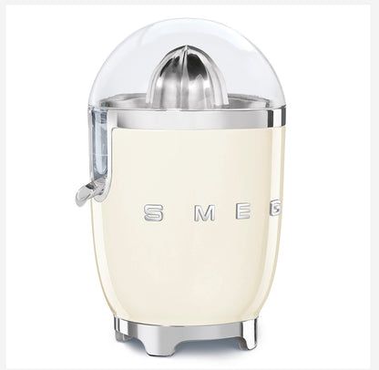 SMEG CJF11CREU Elektrische citruspers met crèmekleurige afwerking – Tritan Renew, roestvrijstalen kegel, anti-druppelsysteem
