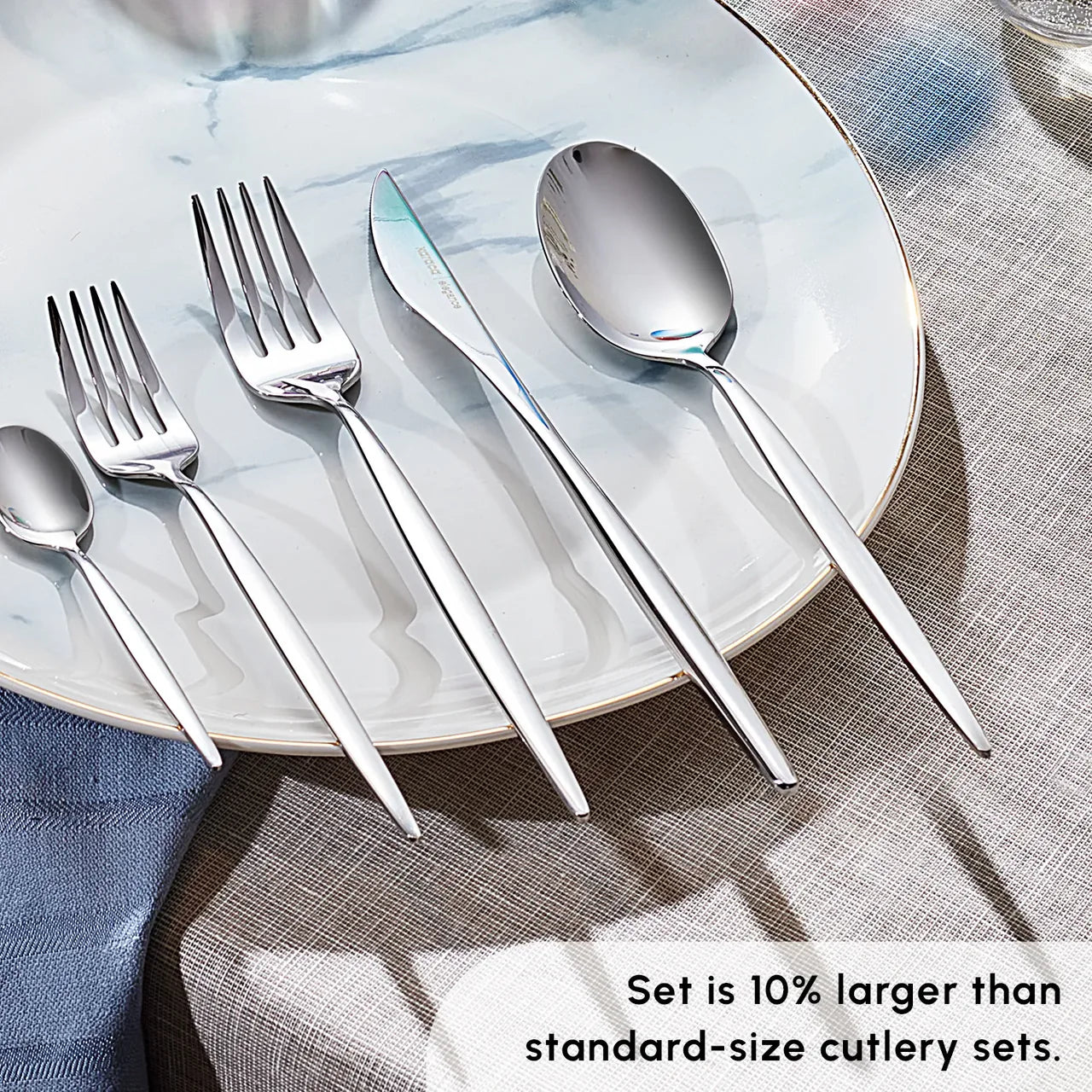 Karaca Tivoli Elegance 12 Person 60 Piece Fork Spoon Knife Set