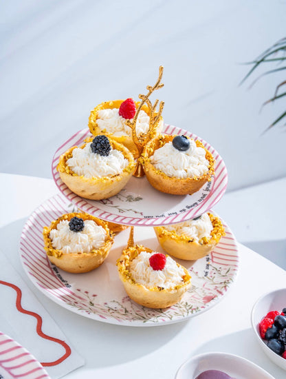 Acar Laila Tiered Cookie Jar – 2-Tier Ceramic Serving Dish (19 cm / 26 cm)