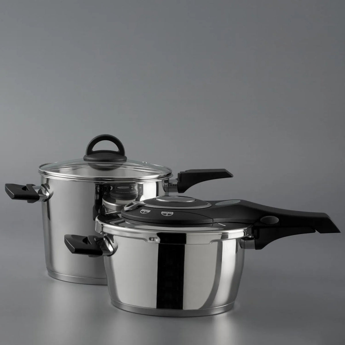 Jumbo Procook 4+6 L İkili Düdüklü Tencere Seti – 4 Parça, 18/10 Paslanmaz Çelik