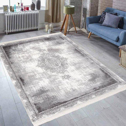 Merinos Rodin 19770 95-Grey Halı – 810.000 İlmekli, Yumuşak Dokulu, Modern Gri Makine Halısı