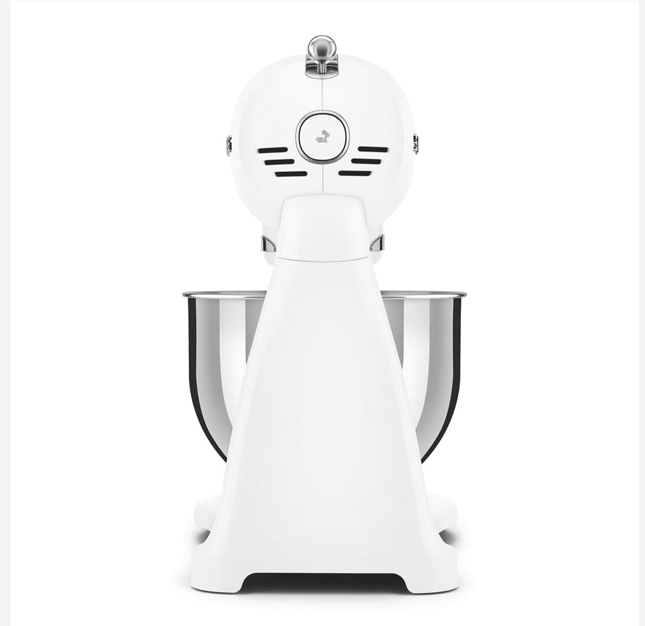Smeg 50’ler Tarzı Beyaz Stand Mikser – 800W, 4.8 L Paslanmaz Çelik Hazne