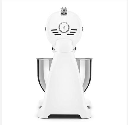 Smeg 50’ler Tarzı Beyaz Stand Mikser – 800W, 4.8 L Paslanmaz Çelik Hazne