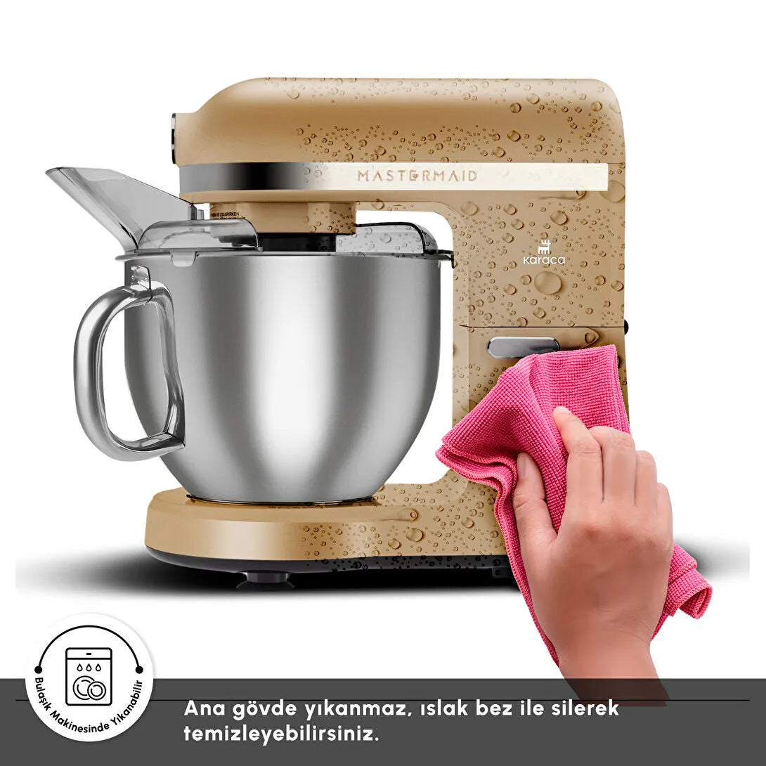 Karaca Mastermaid Chef Pro Çift Kollu Hamur Yoğurma Makinesi Mineral Gold 1750W 5L