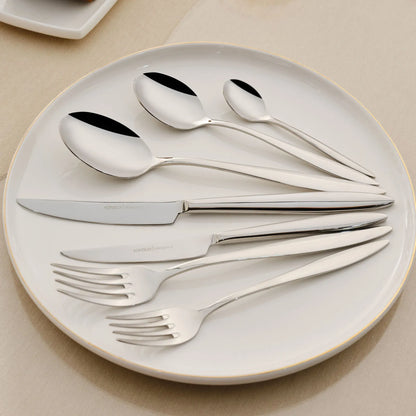 Karaca Elegance Novara 84-delige 12-persoons vork-lepel-mes set – 18/10 roestvrij staal
