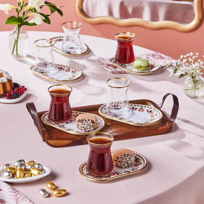 Karaca Tulip 12 Parça 6 Kişilik Çay Fincanı Takımı
