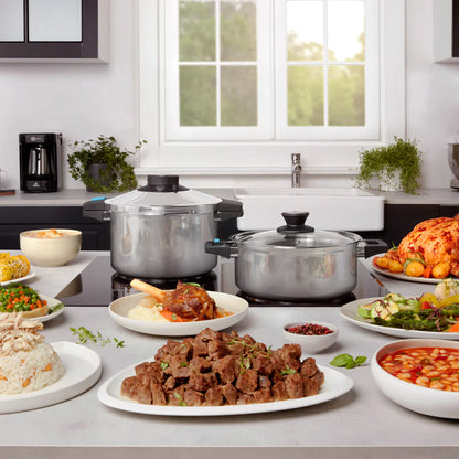 Karaca Quick and Safe 6+8 Lt İndüksiyon Tabanlı Düdüklü Tencere Seti – Hızlı, Güvenli ve Dayanıklı