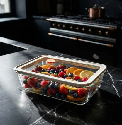 Acar Maxwell Borosilicaat Glazen Bewaarbak 700 ml Rechthoekig Vacuüm Siliconen Deksel