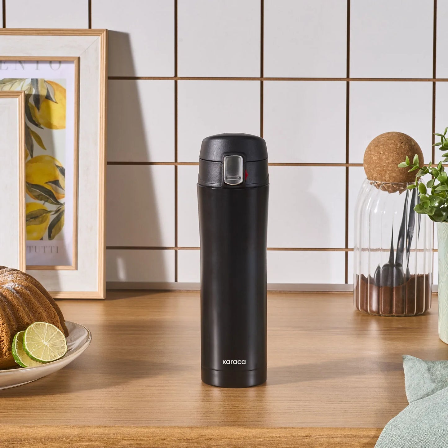 Karaca Pluton Çelik Sızdırmaz Termos 450 Ml – Siyah