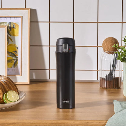 Karaca Pluton Çelik Sızdırmaz Termos 450 Ml – Siyah