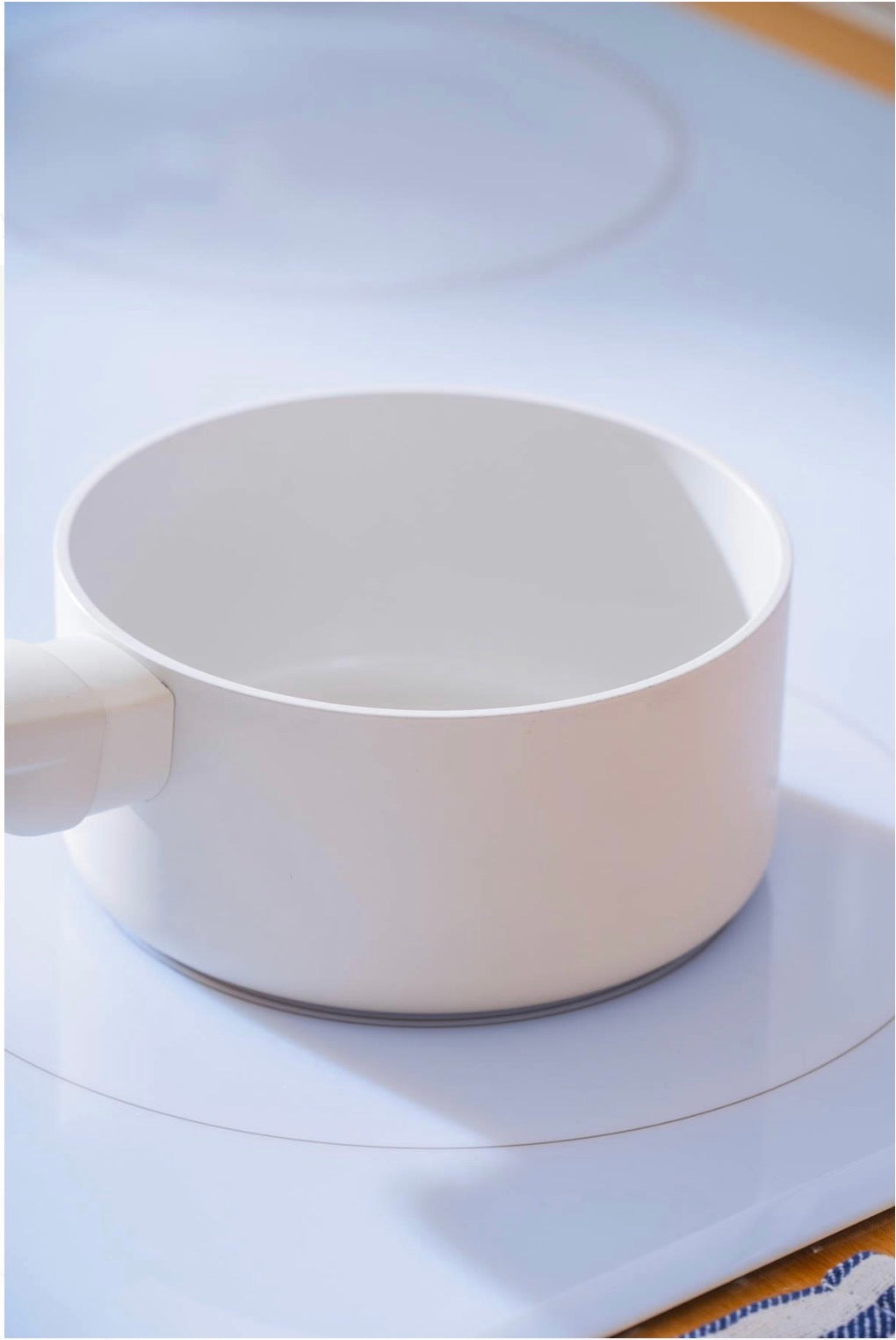Acar Ultimate Pro Sauspannetje 14 cm Keramische Coating Anti-aanbak Mini Pan Crème