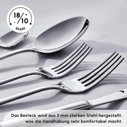 Karaca Tivoli Elegance 12 Person 60 Piece Fork Spoon Knife Set