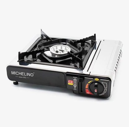 Michelino Kampeerfornuis 2,5 KW – Piëzo Ontsteking, Draagtas Gasfornuis