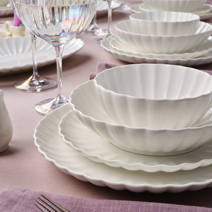Karaca Stream Bone Umbrella 53-delig 12-persoons servies Wit