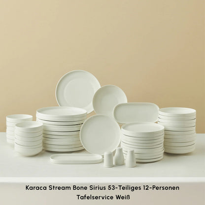 Karaca Stream Bone Sirius 53-delig 12-persoons servies Wit