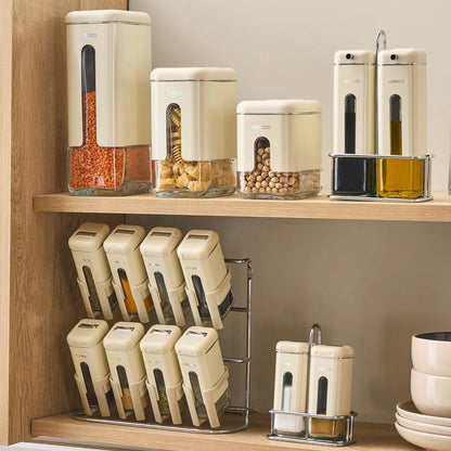 Karaca Luminous 9 Parça Baharat Kavanoz Seti – Krem