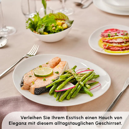 Karaca White Pure Opal Glas 24-delig 6 Personen Serviesset