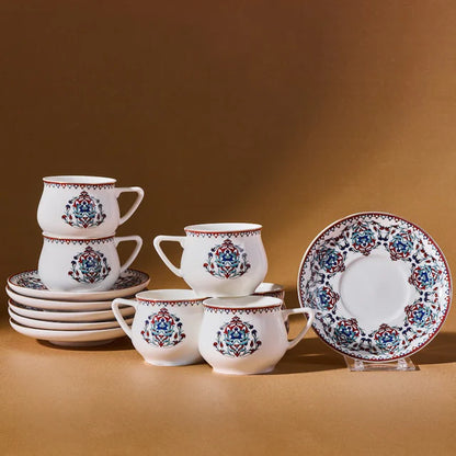 Karaca Hatır Köz Turkse Koffiemachine Antraciet – 5 Kopjes Capaciteit, Rijkelijk Schuimend, 535W | 6 Persoons Kopjes Set en 100 gr Karaca Hatır Koffie Cadeau