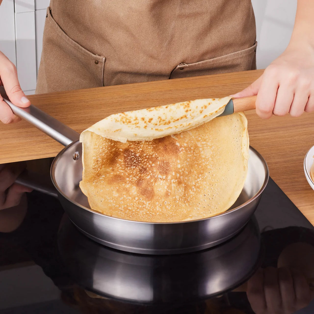 Karaca Elite Paslanmaz Çelik Tava 26 cm – Dayanıklı Çelik Kızartma Tavası