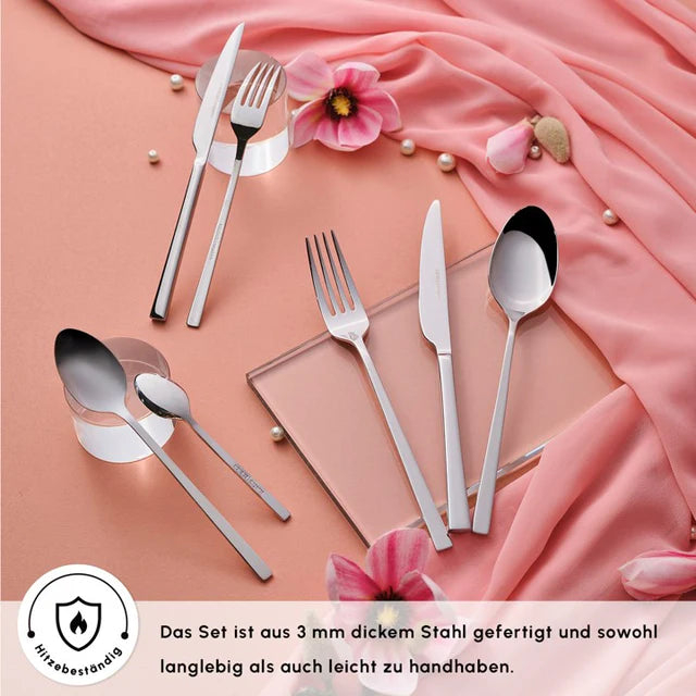 Karaca Serenity Elegance 12 Kişilik 84 Parça Paslanmaz Çelik Çatal Bıçak Seti