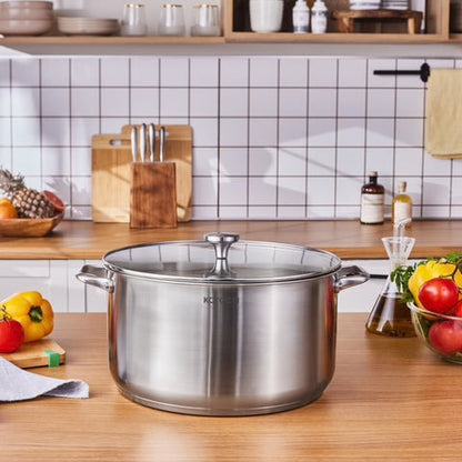 Karaca Elite 34 cm Paslanmaz Çelik Tencere – 15,7 L, İndüksiyon Uyumlu