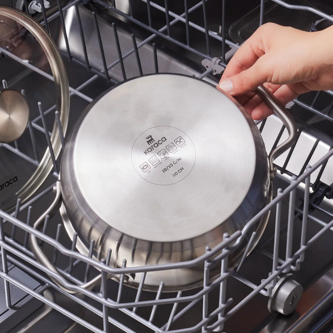 Karaca Elite Paslanmaz Çelik Sığ Tencere 20 cm – İndüksiyon Uyumlu