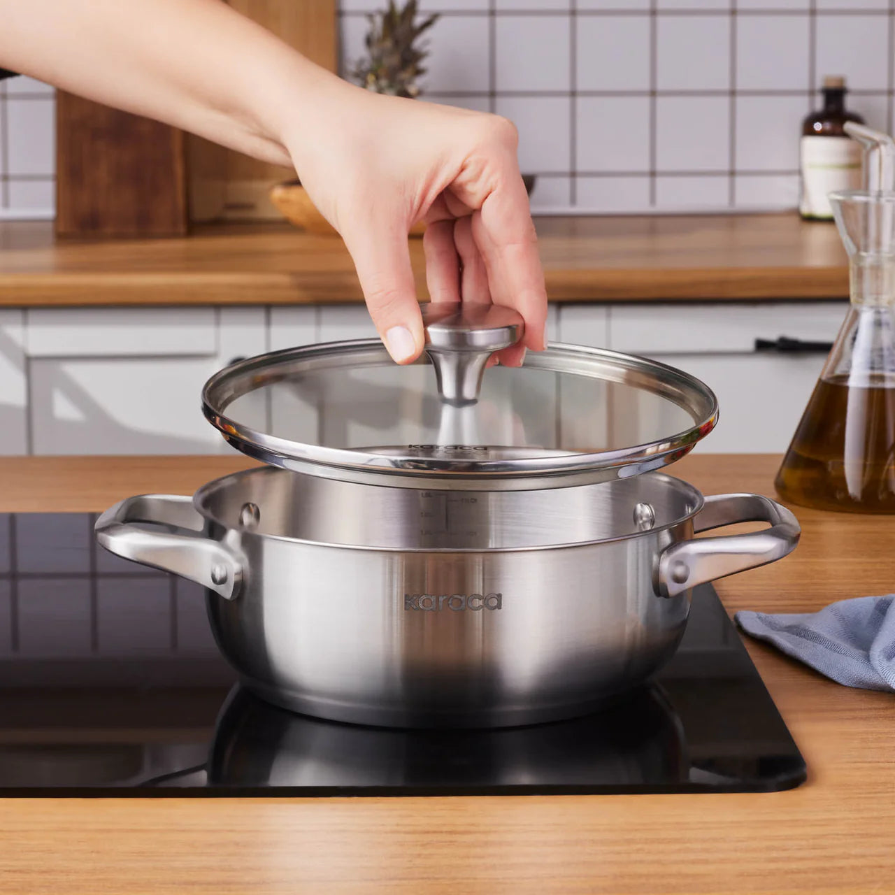 Karaca Elite Paslanmaz Çelik Sığ Tencere 20 cm – İndüksiyon Uyumlu