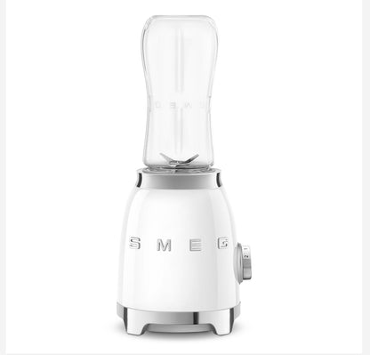 SMEG PBF01WHEU White Personal Blender – 300W, Compact Smoothie Blender with 600ml Tritan Bottle