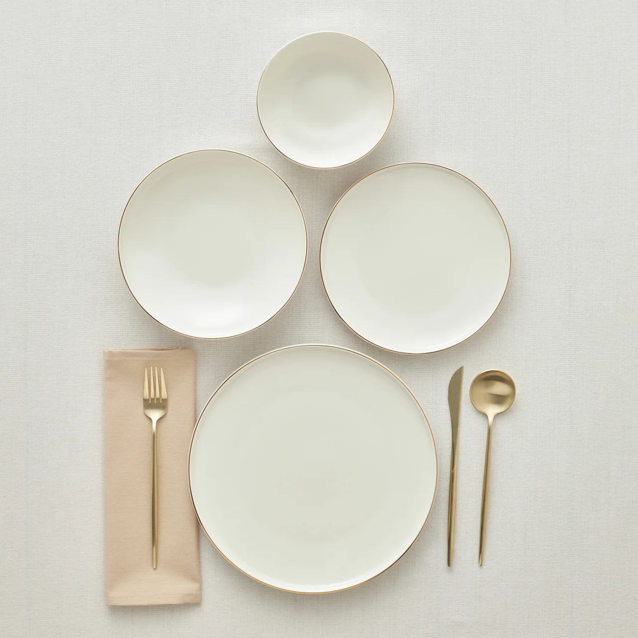 Karaca Stream Bone Meridian 24 Piece Dinner Set for 6 People – Gold