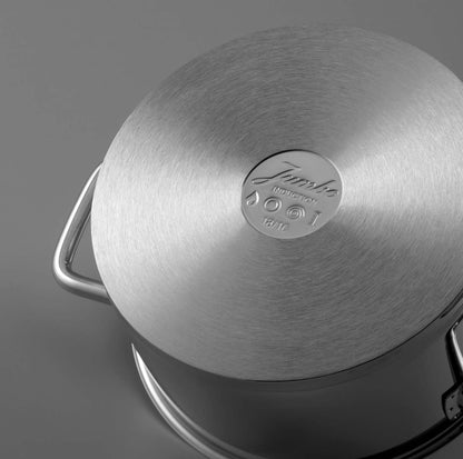 Jumbo Metalix 8 Parça Çelik Tencere Seti – 18/10 Paslanmaz Çelik, İndüksiyon Uyumlu