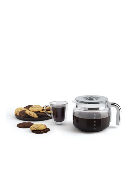 Smeg Krem Filtre Kahve Makinesi – 1.25 L, 1050W, Retro 50’s Style, 10 Fincan Kapasite