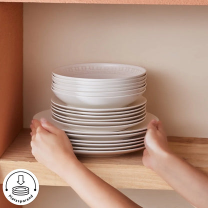 Karaca Forever Bone Artiste 53 Parça 12 Kişilik Yemek Takımı – Şıklık ve Dayanıklılığı Bir Arada