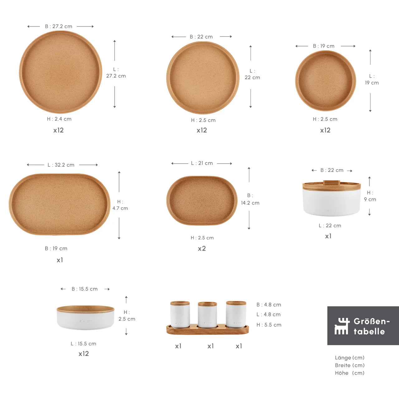 Karaca x Fatih Tutak Earth Collection 57-delig 12-persoons servies