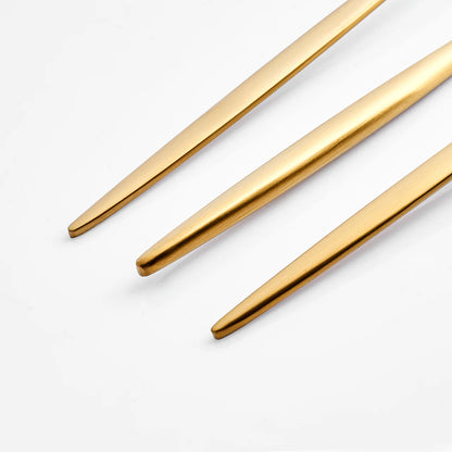Karaca Lizbon Matte Gold 30 Parça 6 Kişilik Çatal Kaşık Bıçak Takımı