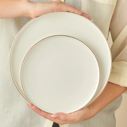 Karaca Stream Bone Meridian 24 Piece Dinner Set for 6 People – Gold