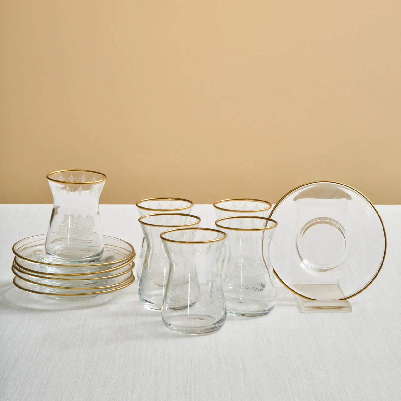 Karaca Gent 12 Piece Tea Set for 6 People – Gold