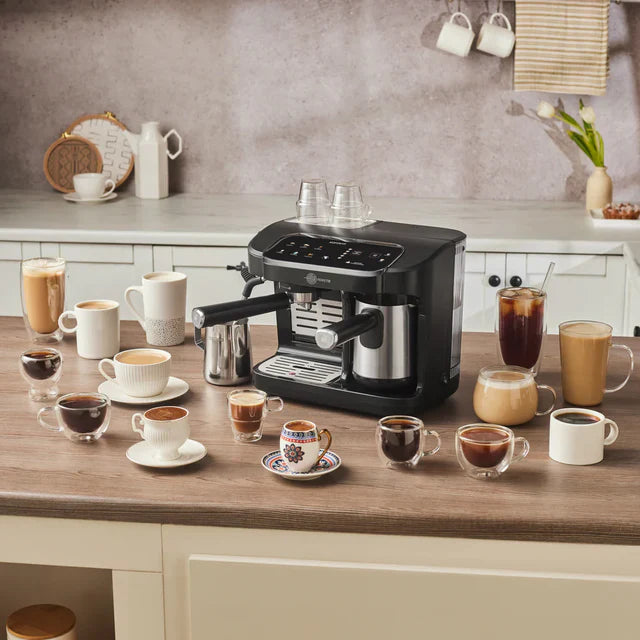 Karaca Hatır Perfetto Espresso ve Türk Kahvesi Makinesi INOX – Çok Fonksiyonlu Kahve Makinesi