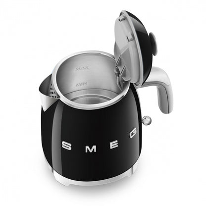Smeg KLF05BLEU Siyah Mini Kettle – 0.8 Litre Kompakt Su Isıtıcı